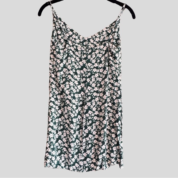 Reformation Marlowe Mini Dress in Green Floral Print - Picture 2 of 7
